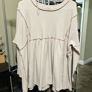 Chic Soul babydoll top 2X